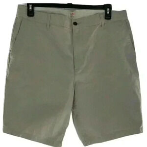Dockers Men’s Khaki Chino Golf Beige Flat Front Casual Summer Shorts Size 38